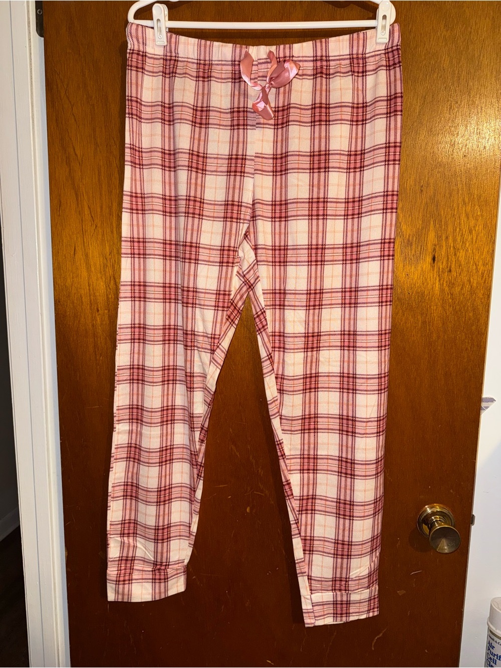 Isaac Mizrahi Pink Plaid pajama pants